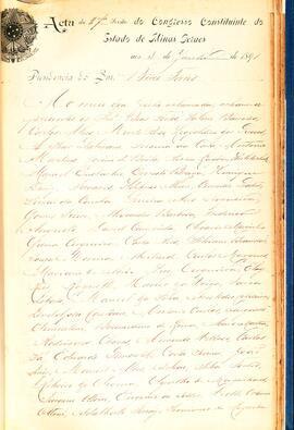 Ata da 27ª Sessão do Congresso Constituinte do Estado de Minas Gerais