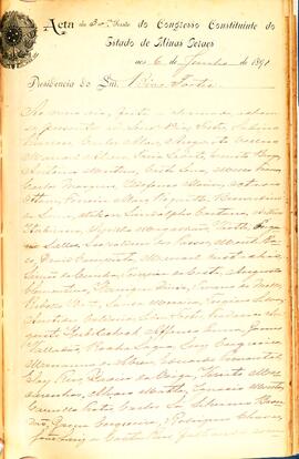 Ata da 30ª Sessão do Congresso Constituinte do Estado de Minas Gerais