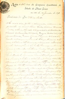 Ata da 33ª Sessão do Congresso Constituinte do Estado de Minas Gerais