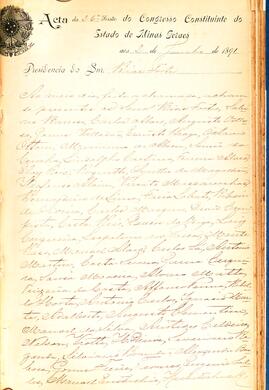 Ata da 26ª Sessão do Congresso Constituinte do Estado de Minas Gerais