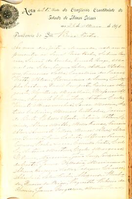 Ata da 21ª Sessão do Congresso Constituinte do Estado de Minas Gerais