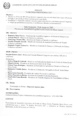 A Medida Provisória nº 232