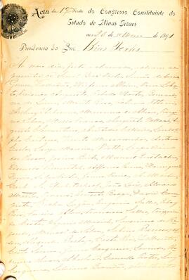 Ata da 19ª Sessão do Congresso Constituinte do Estado de Minas Gerais