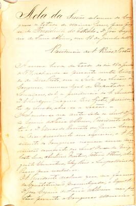 Ata da 2ª Sessão Solene de Posse ao Presidente do Estado de Minas Gerais Dr. José Cesário de Fari...