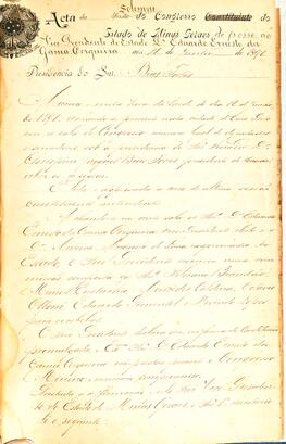 Ata da 1ª Sessão Solene de Posse ao Vice Presidente do Estado de Minas Gerais Dr. Eduardo Ernesto...