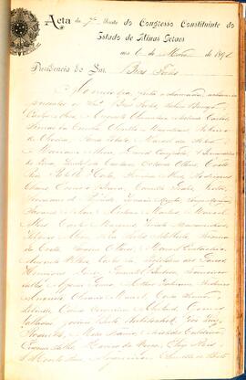 Ata da 7ª Sessão do Congresso Constituinte do Estado de Minas Gerais