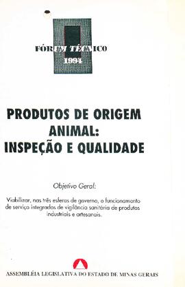 Produtos de Origem Animal: Inspeção e Qualidade
